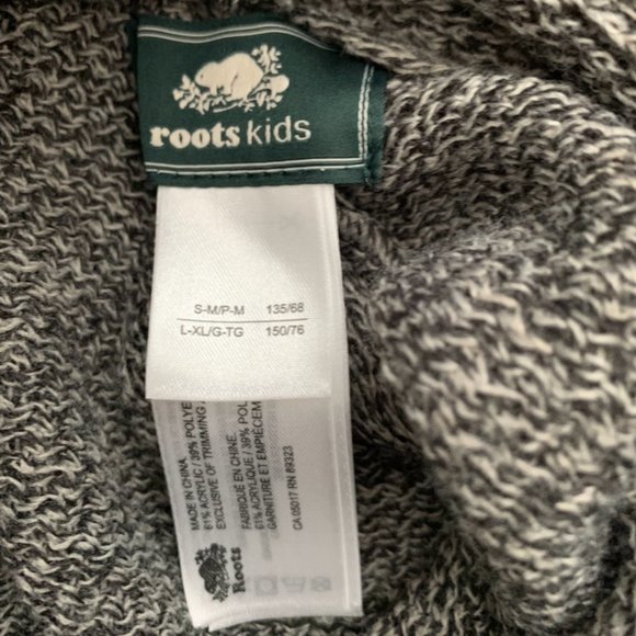 Roots Kids Cabin Poncho in Grey Oat Mix Size - Picture 4 of 4